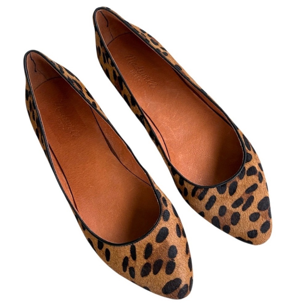 Madewell Leather Calf Hair Flats Animal
Print Brown Black Size 8.5 - Picture 2 of 8